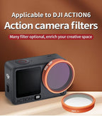 Osmo Action 6 Filter,Lens Filter Set for DJI Osmo Action 6 Camera,Waterproof, Oil-Resistant, Easy to Install (15X Filter)