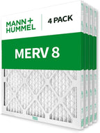 Mann+Hummel 20x23x1 MERV 8 Pleated HVAC AC Furnace Air Filters. 4 Pack. (Exact Size: 19.5 x 22.5 x 0.75 Inches)