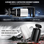 1pc, Portable Air Purifier, Disposable Air Filter, Remove Secondhand Odor, 4 Stage HEPA Activated Coconut Carbon Filter To Eliminate Smell, Suitable for Home and Car, Ideal for Gift (Pink)