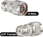 4 Pack N Male to UHF Female SO-239 Connector Adapter N Connector to PL-259 SO239 RF Coaxial Cable Adapter