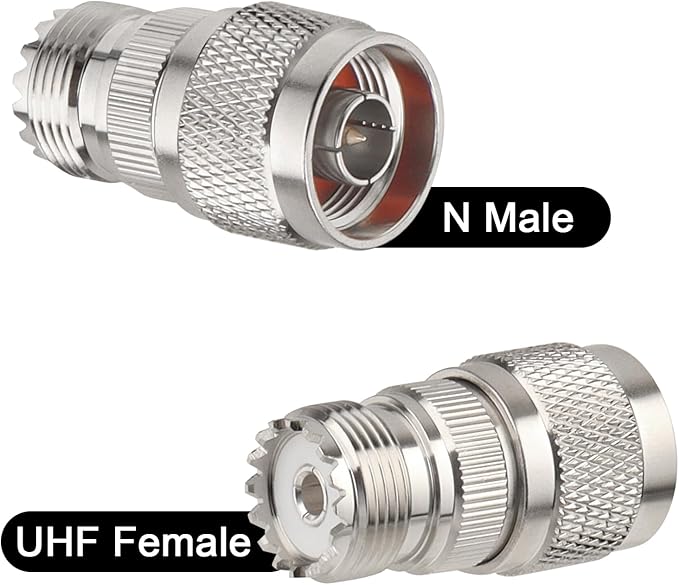 4 Pack N Male to UHF Female SO-239 Connector Adapter N Connector to PL-259 SO239 RF Coaxial Cable Adapter