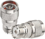 4 Pack N Male to UHF Female SO-239 Connector Adapter N Connector to PL-259 SO239 RF Coaxial Cable Adapter