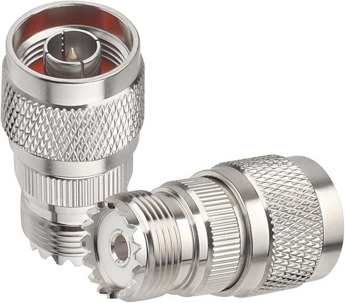 10 Pack N Male to UHF Female SO-239 Connector Adapter N Connector to PL-259 SO239 RF Coaxial Cable Adapter
