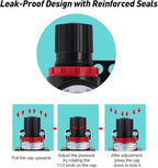 Y H M Industrial Air Line Filter 1/4", 3/8", 3/4" – Compressed Air Moisture & Dust Separator for Pneumatic Tools and Systems (1/4")