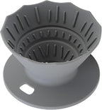 Pour Over Coffee Dripper Silicone Food Grade Portable Hand Brewed Coffee Filter Cup for Travel Outdoor Camping Home Use Lightweight Foldable Easy to Clean Dishwasher Safe Durable (Gray)