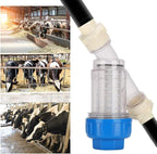 Poultry Water Line Strainer | Farm Water Treatment System for Chickens/Ducks/Livestock | Replaceable Screen Sheet Purifies Water Supply | 29x19x9cm Plastic Strainer