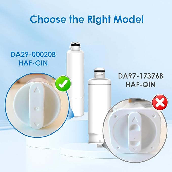Waterdrop DA29-00020B Replacement for Samsung® Water Filter HAF-CIN/EXP, DA29-00020B, HAF-CIN, DA29-00020B-1, RF28HMEDBSR, RF263BEAESR, RS25J500DSR, RF263TEAESG, HDX FMS-2, DA97-08006A-1, 2 Filters