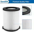 2 Pack VF4000 Replacement Filter Compatible with RIDGID Vacs Wet Dry 5-20 Gal& 6-9 Gal Husky Vacuum & CRAFTSMAN Shop Vacuum 17816 9-17816, Standard Wet and Dry Vacuum Cleaner Filter Vf4000