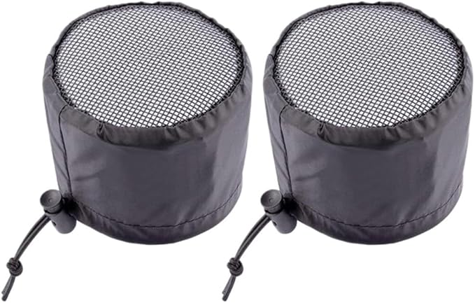 FABULETTA 2Pcs Grow Tent Vent Cover Set 4in 6in 8in Waterproof Oxford Cloth Mesh Duct Filter with Elastic Band and Fixed Buckle for Plant Greenhouse Airflow Dust and Pest Control(4in)