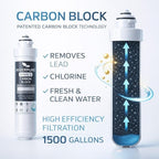 Two-Stage Replacement Filter Compatible with Avalon Coolers – 1500 Gallon Capacity, Reduces Lead, Chlorine Taste & Odor, Third-Party Tested.