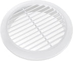 White 6" Inch Round Ventilation Grille with Insect mesh. (Duct 6Ø / Grille 7Ø) Ventilation Applications. Indoor and Outdoor Vent Cover. Available 3 Sizes / 4 Colors.
