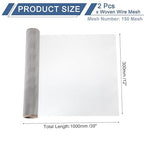 uxcell 2Pcs 150 Mesh 39" x 12" Woven Wire Mesh, 304 Stainless Steel Air Vent Filter Screen, Window Screen Mesh for DIY Projects Vents Cover Filtration Animals Fence