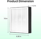 Filter Replacement for Creality Fume Extractor, HEPA Filter with Honeycomb Structure for Smoke Purifier, Capable of filtrate 99.97% of 0.03um Particles, 10×8.26×1.2 inch