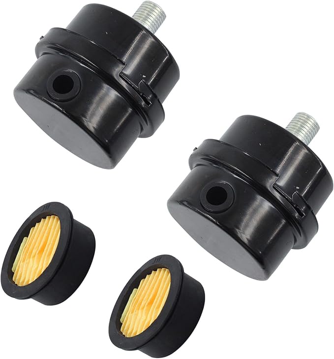 2PCS 1/2’’ Metal Air Compressor Intake Filter Sound Muffler, Thread Air Compressor Silencer