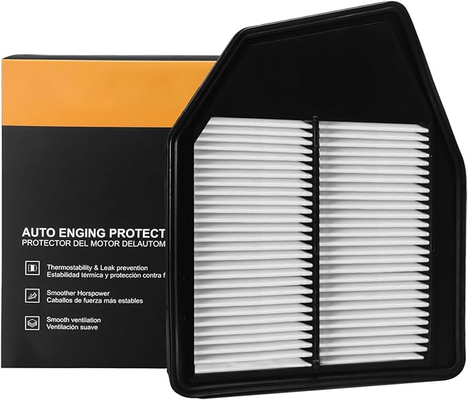 Engine Air Filter Compatible with Honda Accord 2008-2012, Crosstour 2012-2015 L4 2.4L Models | Direct Replacement for Part #17220-R40-A00