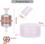3/16 Inch ID Fuel Line Hose With 2Pcs Fuel Filters +10 Clamps for Kawasaki Lawn Mower Small Engines Generator Mini Bike dirtbike