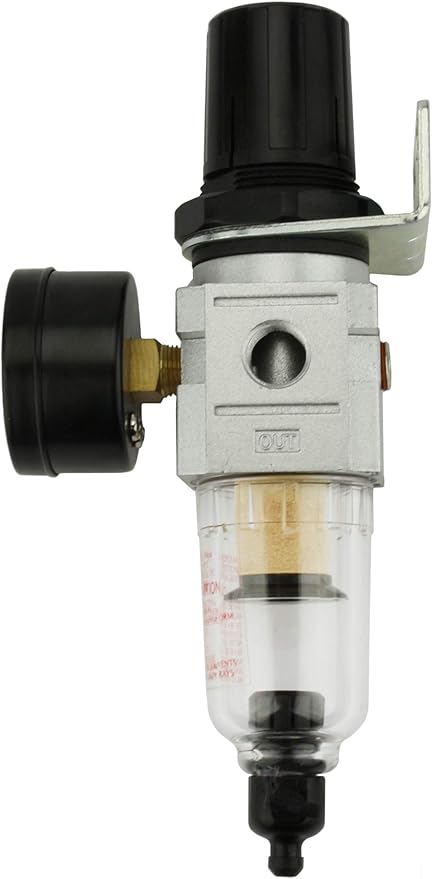 1/4" Compressed Air In Line Moisture/Water Filter Trap & Regulator Combination