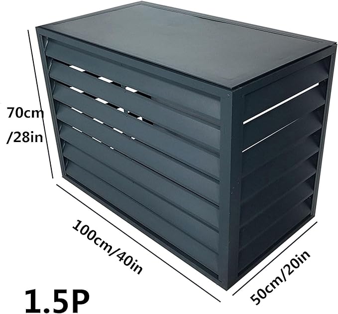 Freestanding Louvered Space Divider, outdoor garbage can enclosures, balcony air conditioning privacy cover, durable, noise reduction, suitable for gardens, balconies, walls, courtyards ( Color : FOUR