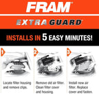 FRAM Extra Guard CA11942 Replacement Engine Air Filter for Select Hyundai Sonata and Kia Optima (2.0L & 2.4L), Provides Up to 12 Months or 12,000 Miles Filter Protection
