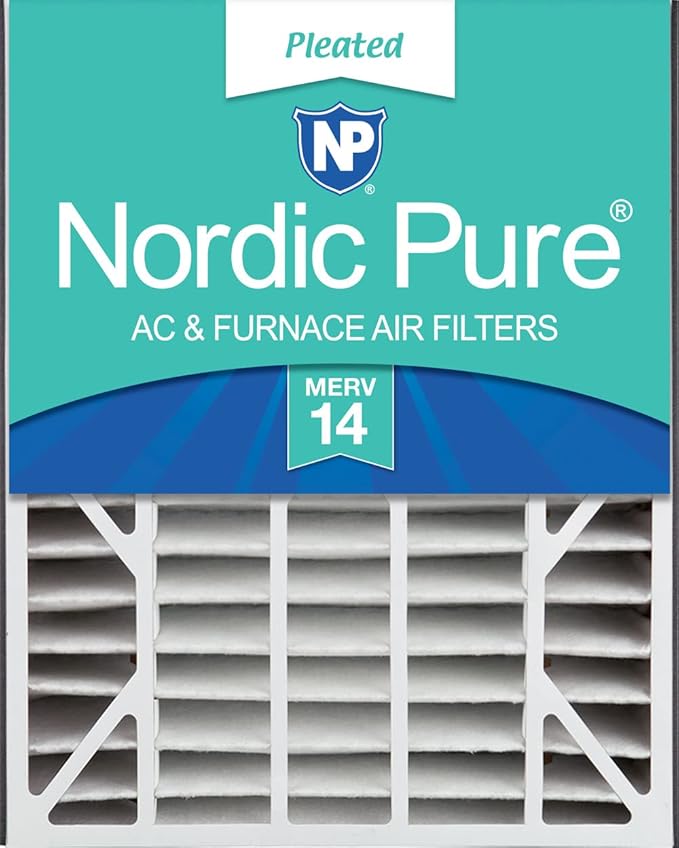 Nordic Pure 20x25x5 (19 3/4 x 24 1/4 x 4 7/8) Air Bear Replacement 266649-102 MERV 14 Air Filter 1 Pack