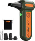 Super Powerful Compressed Air Duster, Rechargeable Duster Blower with LED Light & 4-Gear Adjustable 150KRPM Brushless Motor, Cordless Mini Blowe for Car, Home, Office, Camping (Green)