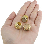 Wealrit 10 PCS Pneumatic Exhaust Mufflers, 1/4" Male Thread Hex Copper Air Muffler Silencer, 0.5" Length Industrial Muffler Filter Air Line Fitting for Compressed Air Systems, Valves, Cylinders