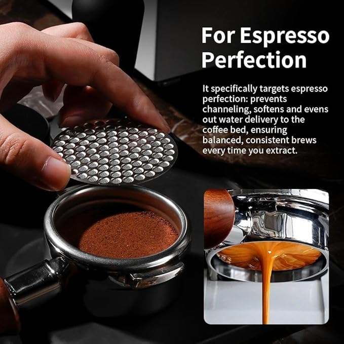 watchget 51mm Espresso Puck Screen Reusable Mesh Coffee Filter 0.8mm Thickness Puck Screen Stainless Steel Lower Shower Screen for 51mm Protafilter Basket