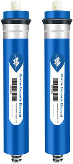 Membrane Solutions 150 GPD RO Membrane, Reverse Osmosis Membrane, RO Membrane Replacement, Reverse Osmosis Filter Replacement for Under Sink Home Drinking RO Water Purifier System (2 PACK)