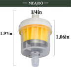 6PCS 1/4" 6mm-7mm Gas Inline Fuel Filter, with magnet, Fit for ATV Scooter Moped Go Kart Dirt Bikes Snowblower Motorcycle Lawnmower Taotao Small Tractors Snowmobiles Garden Tillers Generators