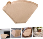 200pcs Unbleached Coffee Filter Papers for Drip Coffee Makers and Espresso Machines Cone Filters for Flavor Extraction Brewing Accessories