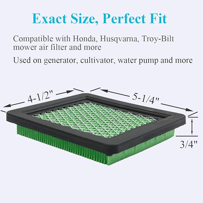 HOODELL 2 Pack 17211-zl8-023 Air Filter, Compatible for Honda gcv160 gcv190, Husqvarna 7021p, Premium Lawn Mower Air Cleaner Element