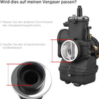 Evermotor Air Carburetor Cleaner, 41mm 42mm 43mm Motocycle Carb Filter for 50cc 70cc 90cc 110cc 125cc 150cc Mini Bike,Dirt Bike