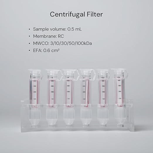100kDa Ultra Centrifugal Filter Unit, 0.5mL, Regenerated Cellulose RC Membrane, Snap Caps (24/PK)