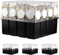 3 Set Mushroom Grow Kit Monotub with Filter Disks 43.5 Quart Vegetable Planting Tray Mini Greenhouse Germination Box for Seeds Growing Starting
