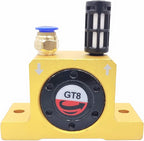 GT8 Industrial Turbine Vibrator - G 1/8" Pneumatic Compressed Air Power Wheel Type Silent Golden With Muffler
