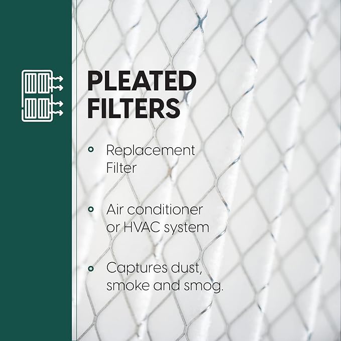 EconoHome 16x25x4 AC Furnace Pleated Air Filter MERV 11 Replacement – Allergen Defense, 1 Pack, Fits Lennox (X6670), Honeywell (FC100A1029) filters. (Actual size: 15.94 x 24.86 x 4.36 Inches)