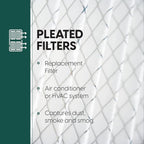 EconoHome 16x25x4 AC Furnace Pleated Air Filter MERV 11 Replacement – Allergen Defense, 2 Pack, Fits Lennox (X6670), Honeywell (FC100A1029) filters. (Actual size: 15.94 x 24.86 x 4.36 Inches)