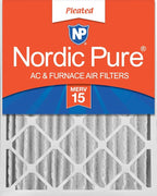 Nordic Pure 16x20x4 (Actual Size: 15 1/2 x 19 1/2 x 3 5/8) Pleated MERV 15 Air Filter 1 Pack