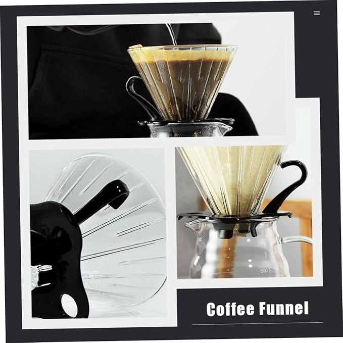 GLEAVI Manual Coffee Pot Funnel Filter Funnel Precision Strainer Safe for Household Use Easy Extraction