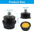 2 Pcs Air Compressor Silencer, 3/8" Thread Air Compressor Intake Filter 16mm Air Compressor Filter Noise Muffler