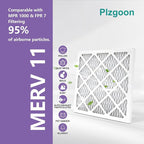 14x14x1 Air Filter MERV 11 (2 Pack) MPR 1000 Pleated AC Furnace Filters Replacement Compatible with Air Conditioner AC HVAC Furnace (Exact Dimensions: 13 3/4x13 3/4x3/4 Inches)