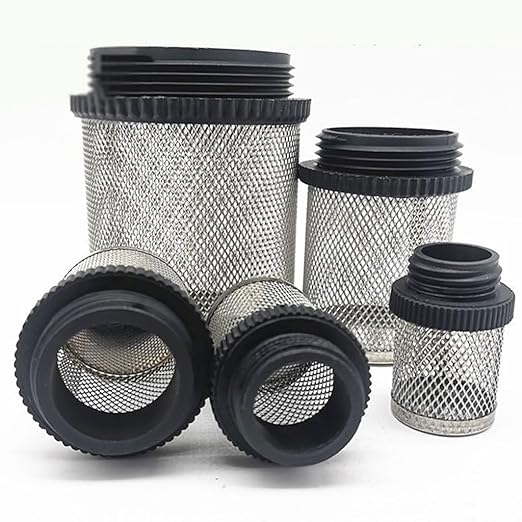 Heavy-Duty Plastic Strainer 1/2 3/4 - Male Inline Filter with Mesh Net for Pond Pumps & Greenhouse Watering(3")
