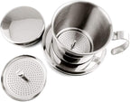 TOPINCN Vietnamese Coffee Drip Filter, Stainless Steel Pour Over Coffee Maker, Portable Coffee Drip Brewer for Home, Office, Travel (Silver)