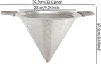 Tea Filter Pour Over Cone Double Handle Portable Stainless Steel Multipurpose