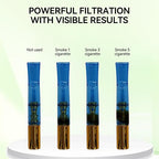 Cigarette Filter with Five Times Gold Coating, Pack of 10, Reusable, Clean Tar Tobacco Filter with Multiple Filtering for Standard Size Cigarettes, Diameter 8 mm, Slim Cigarettes Diameter 6 mm and
