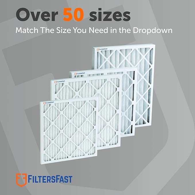 Filters Fast 21.5x23.25x1 Air Filter MERV 11, 1" AC Furnace Air Filters, Made in the USA, 6 Pack