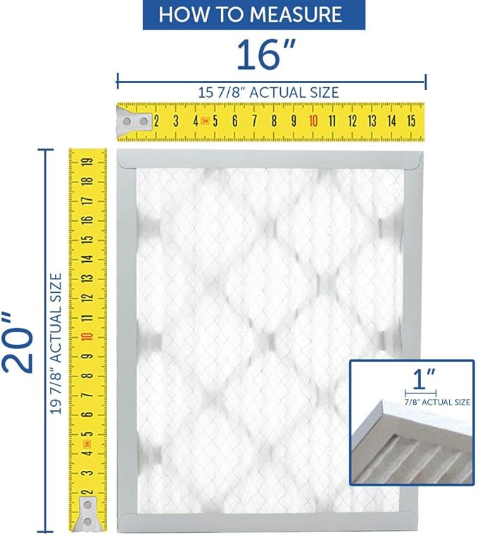 Filters Fast 18x25x2 Pleated Air Filter Merv 11, 2 Inch AC Furnace Air Filters, Made in the USA, Actual Size 17.75x24.75x1.75, 6 Pack