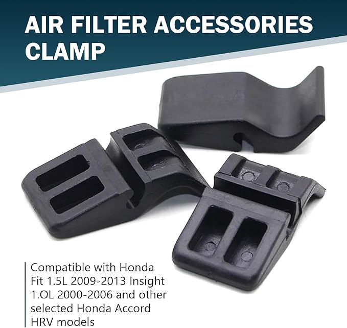 leechio 2 PCS Automotive Air Filter Housing Clip, Air Grille Top Cover Buckle, for Honda Fit 2009-2020, Insight 2000-2006, Accord 2018-2022 Air Cleaner Accessories Clip (Black)