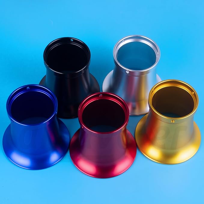 50mm Carburetor Air Filter Trumpet Velocity Stack Funnel CNC Alloy Parts Fit for PE VM 21mm,24mm,26mm,28mm,30mm, for Honda Yamaha Kawasaki ATV Dirt Bike Carb Intake Wind Horn Cup. (black)