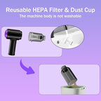 14500PA Computer Vacuum Cleaner Keyboard Cleaner Compressed Air Duster - Cordless Handheld Mini Vacuum for PC/Laptop Cleaning - Portable Air Duster for Car/Home/Office